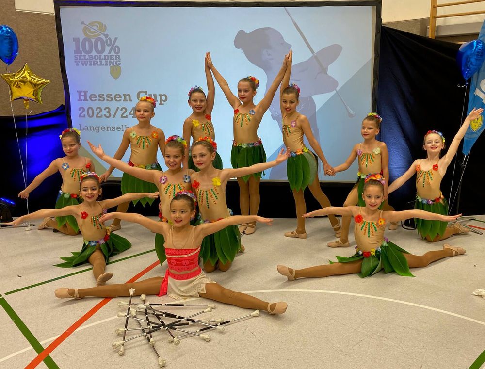 Kindergruppe im Vaiana-Kostüm beim Hessen Cup